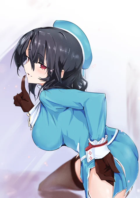 丁度一年前に描いた、このアカでの初投稿絵(みたいなもの)でござい #艦これ #高雄 