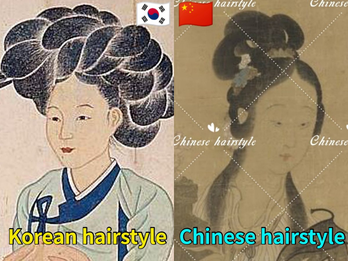 Korea_origin's tweet photo. Southief Kopyreans are jealous of Chinese hairstyles.Korean dramas and manhwa plagiarized the hairstyles of Chinese ancient paintings and old photos for a long time.
#Culturalappropriation #plagiarism  
⭕:#China #hanfu #汉服 #漢服 #ChineseStyle
❌:#Korea #hanbok #한복 #韓服 https://t.co/jSNP6LGMU3