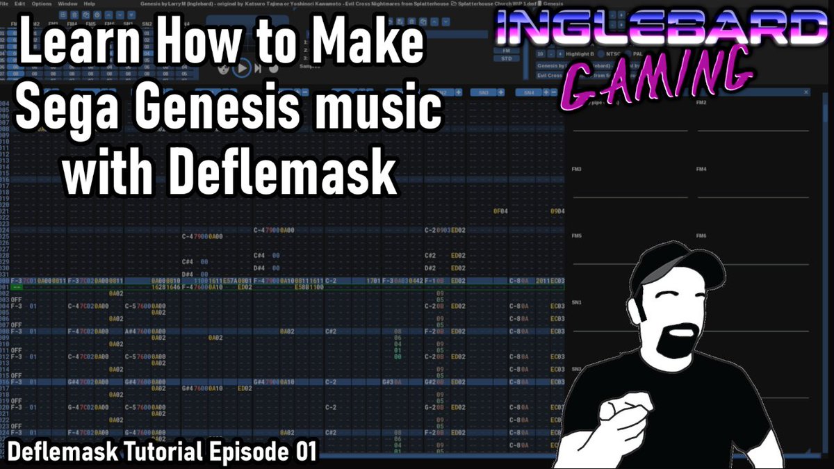 Inglebard4's tweet image. Here's the first episode of my #deflemask #tutorial! Learn how to make #segagenesis music! Win a free copy of Deflemask! What more could you ask for? Well, lots, but bug someone else about that stuff.

Link: youtu.be/MqYdt4E1sBk
#vgm #gamemusic #16bit #megadrive #giveaways