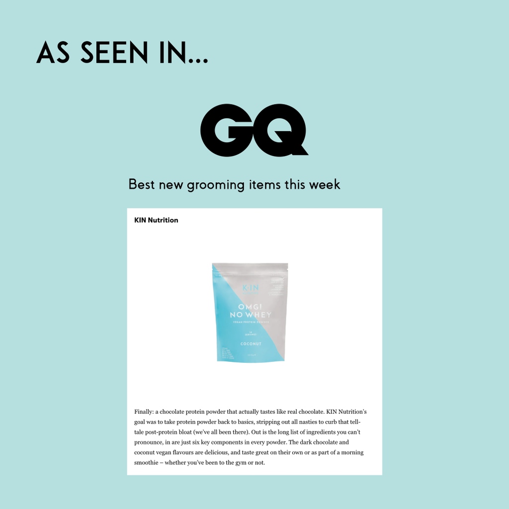 "If you're after a decent protein that won't leave you feeling sluggish, this is it."⁠
⁠
Our Vegan Protein powder has been featured by @birtishgq as one of the Best New Men's Grooming Items ✨  ⁠
⁠
⁠
⁠
| #KINSPO #KINNutrition⁠
______________________________⁠