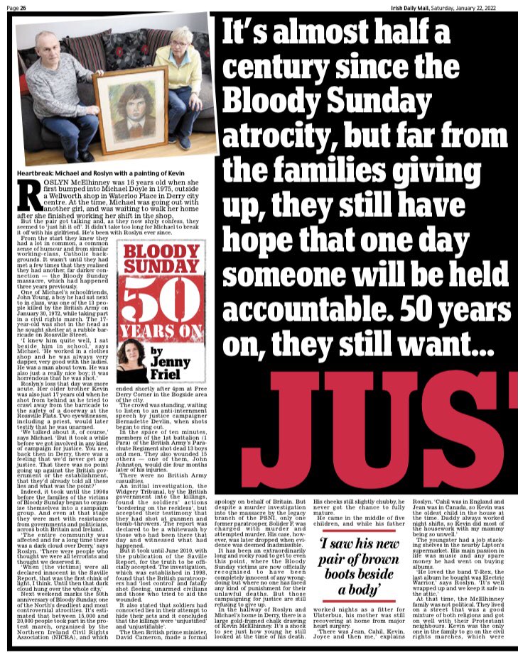 ‘It wasn’t until they had met a few times that they realised they had another, far darker, connection…’ #BloodySunday50 https://t.co/Ss3s2VnTyq