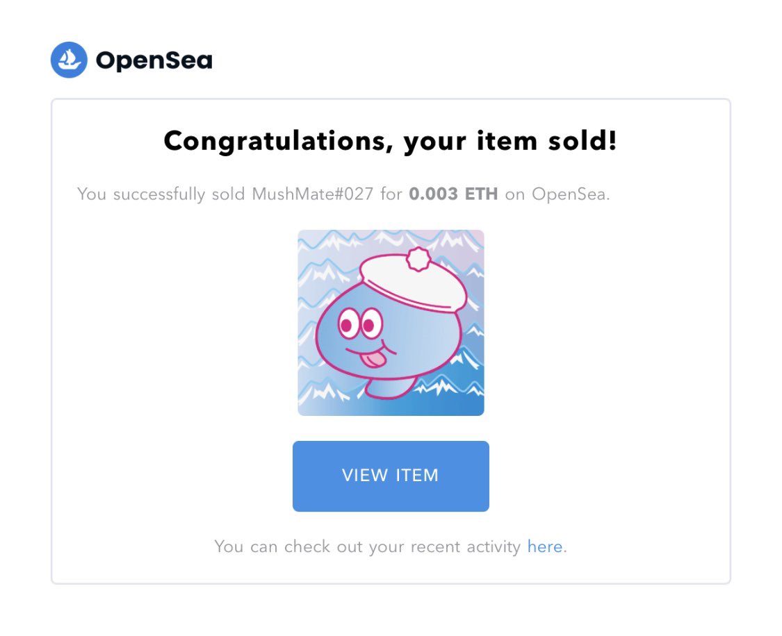 自分の初めてのNFT購入作品
<a href="/mishinnakamin/">なかみん</a> さんのマッシュくんが旅立ちました！！

本当に可愛い作品ばかりなので是非チェックしてみてください！😍😍