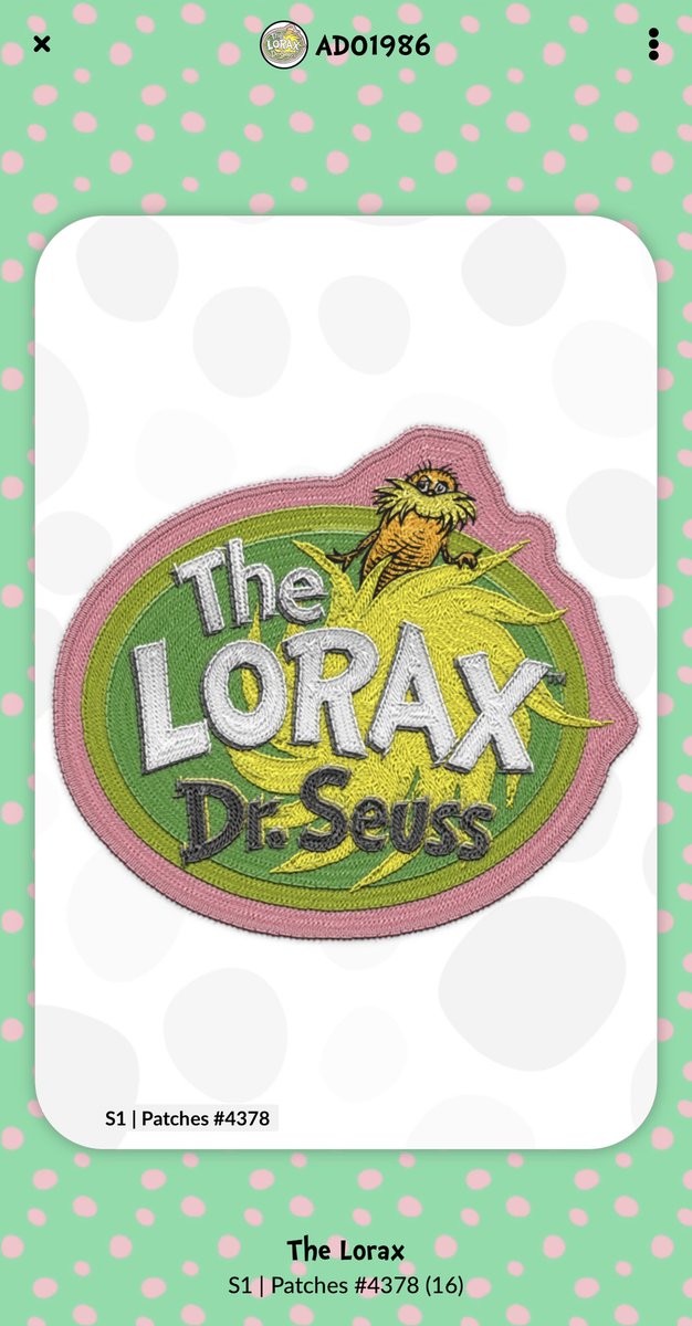 🚨GIVEAWAY🚨

I started this account 17 days ago and already have 237 followers! 😮

Let’s see if we can get over 250📈

When we do I’ll gift this Lorax Patch to one of you🎁

- Follow me and <a href="/Seussibles/">Seussibles!</a>
- Retweet so your friends don’t miss out

#seussibles #tibles #NFTCommunity