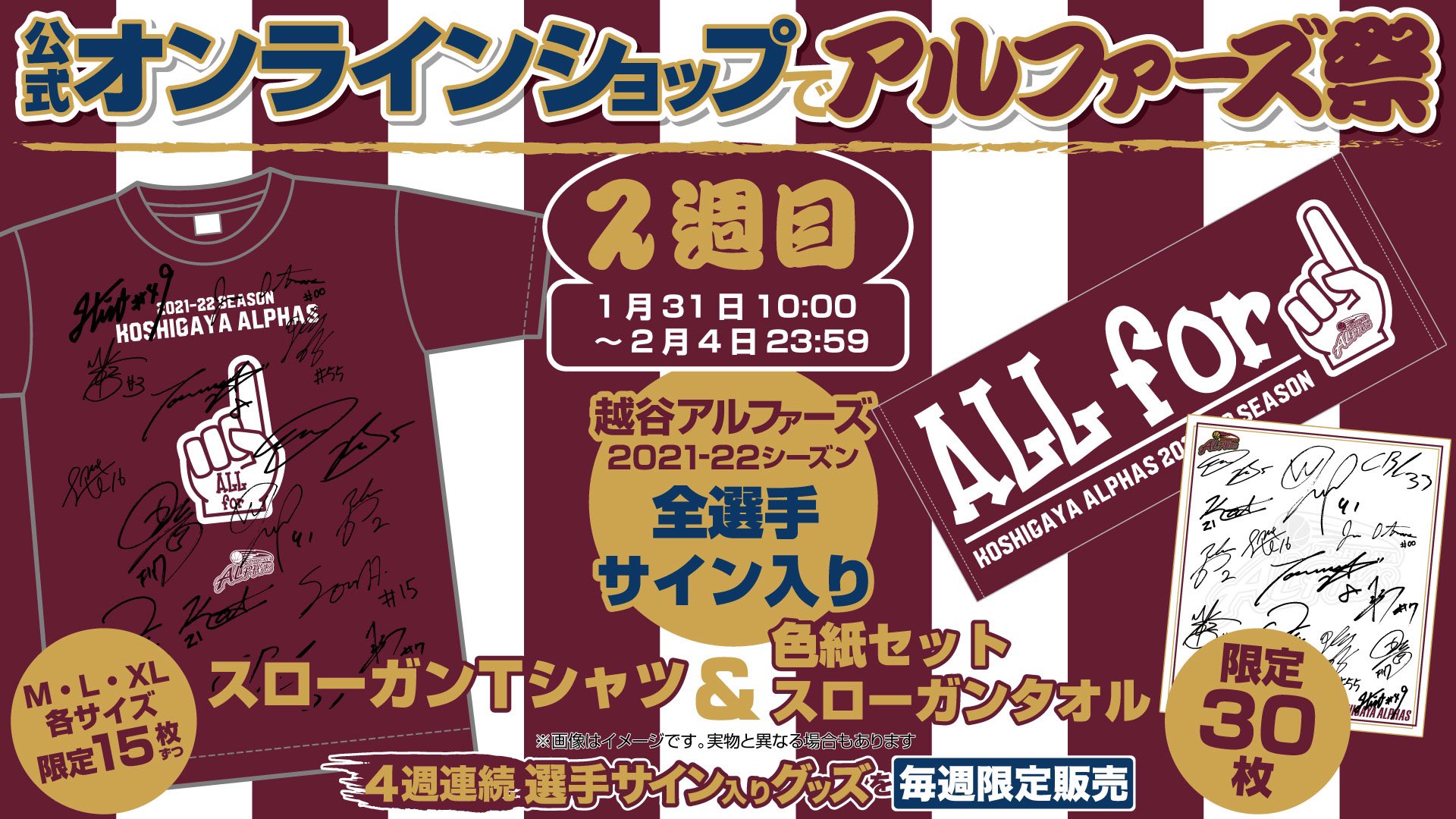 越谷アルファーズ Tシャツ 2枚セット きわどい