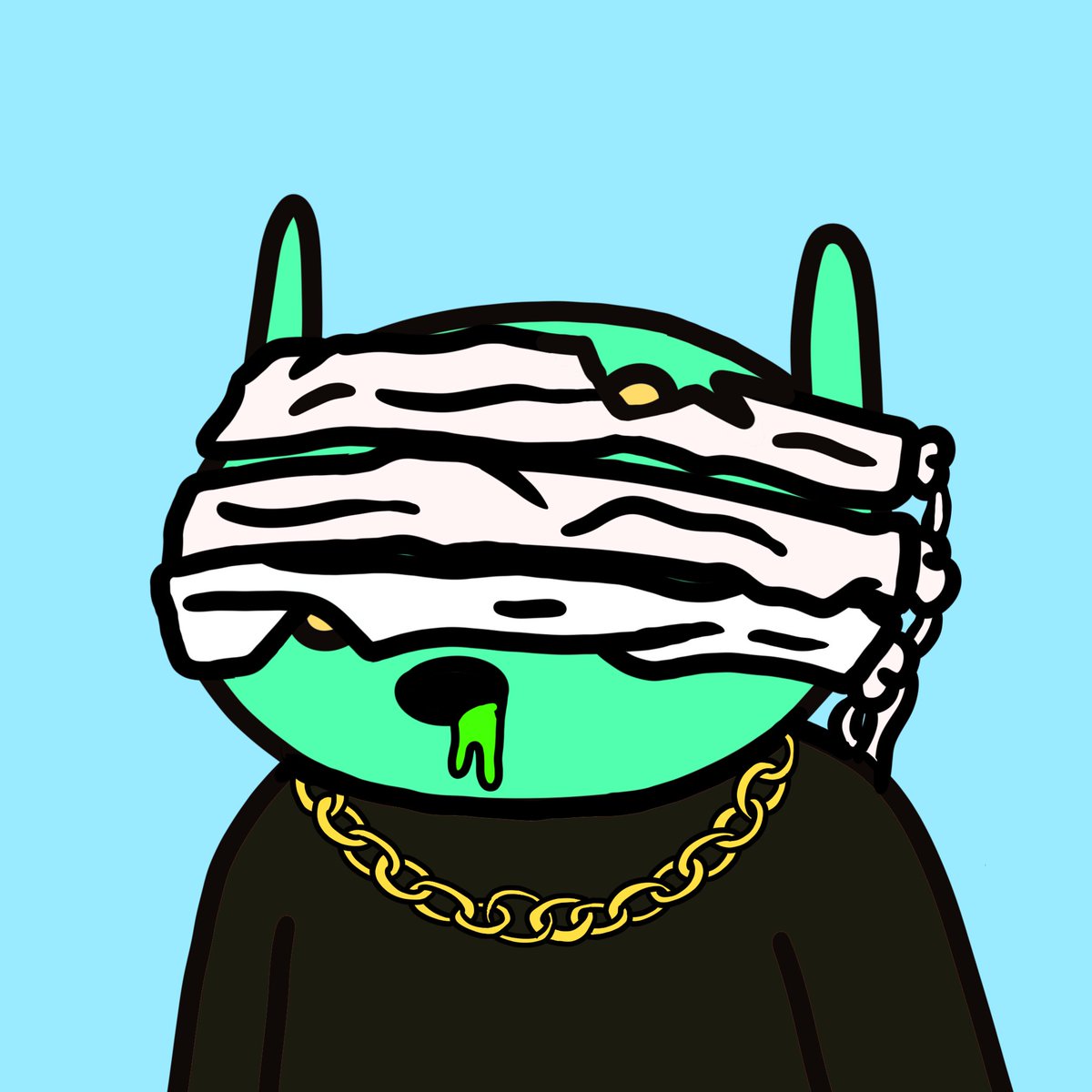 hey frens! I finally got in alienfrens. Loving the community so far. check out my sick gold chain ninja
#alienfrens #frensfollowfrens