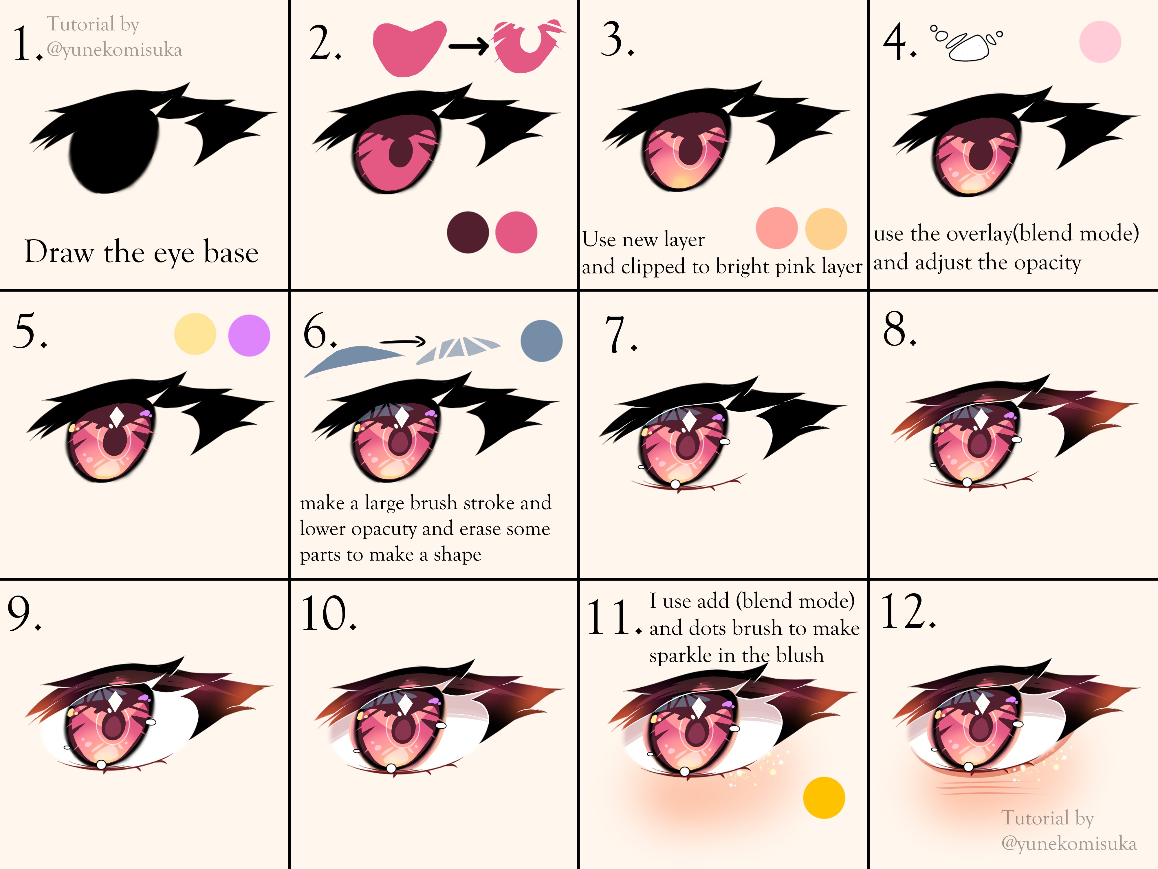 Creating an anime eye step-by-step using CLIP STUDIO PAINT by Akylha - Make  better art