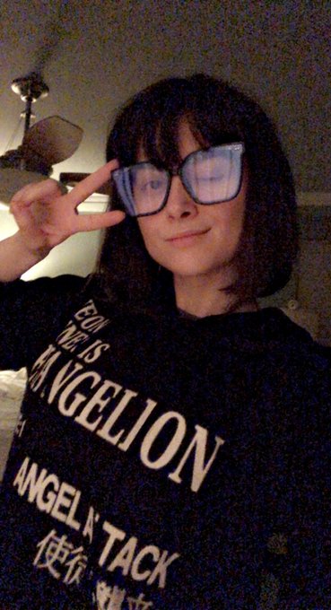 These blue light glasses are fucking ridiculous but peep my Evangelion sweatshirt 😎 https://t.co/q3y