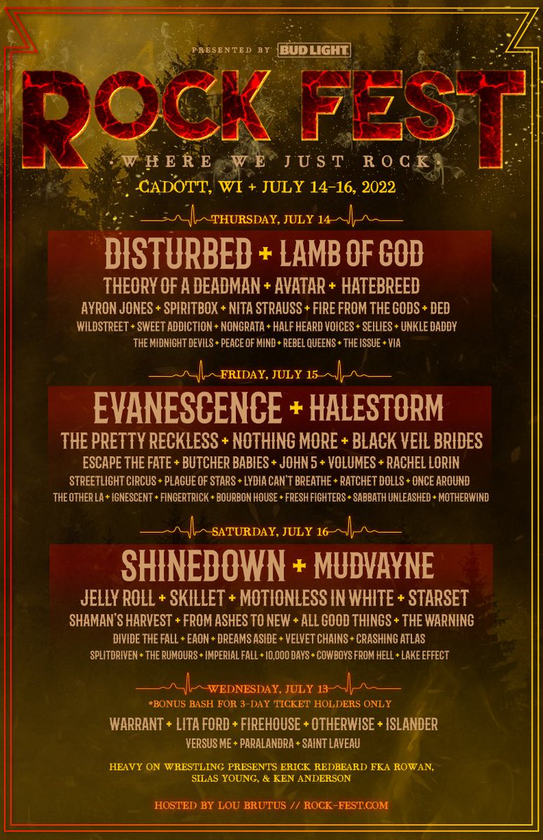 Stoked to be apart of <a href="/rockfestwi/">Rock Fest</a> this July! See you there!💪🔥