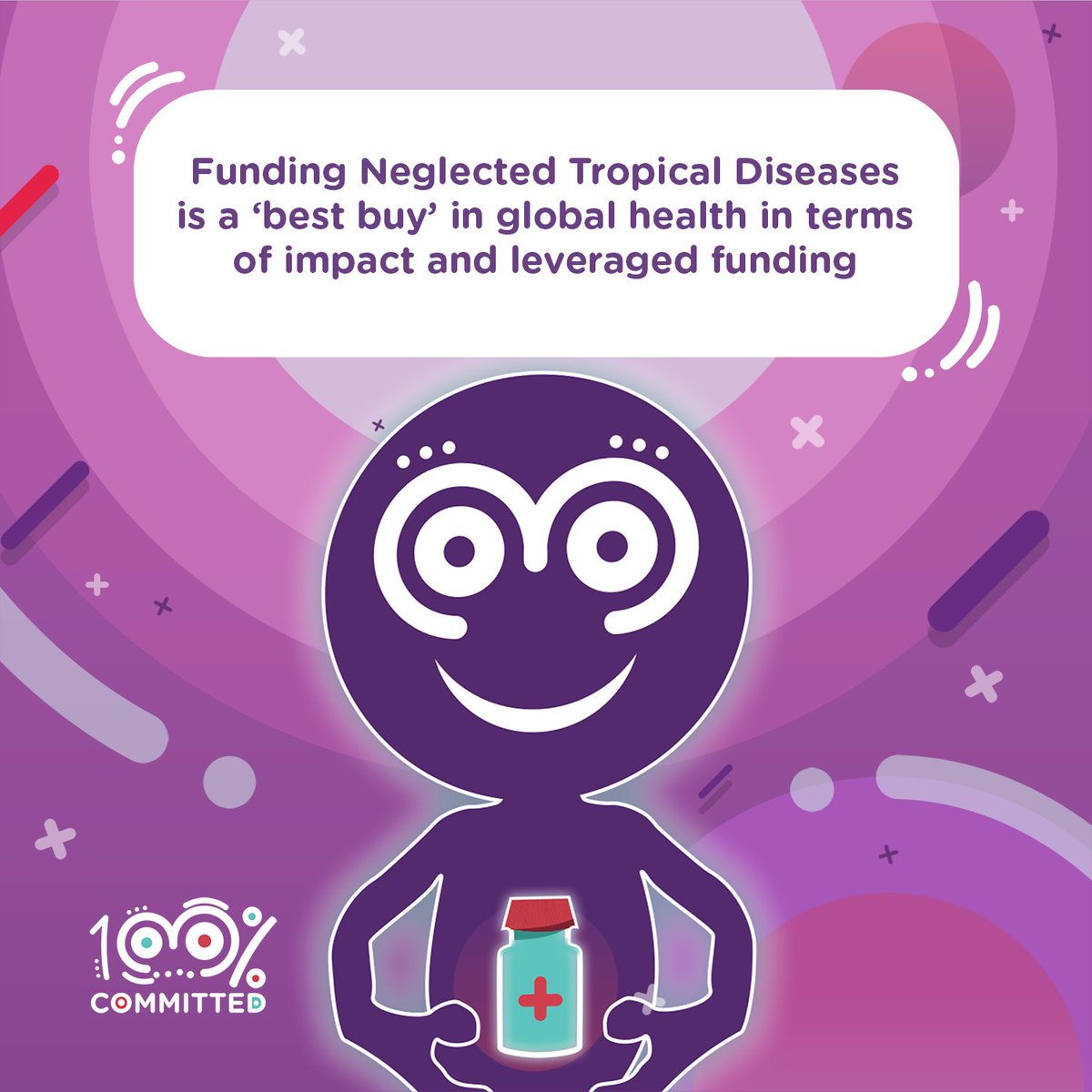 Funding NTDs is a ‘best buy’ in global health, both in terms of impact and in leveraged funding. Being #100percentCommitted to ending NTDs can improve millions of lives and create huge global impact. 

Show your commitment this #WorldNTDDay by funding solutions for snakebite