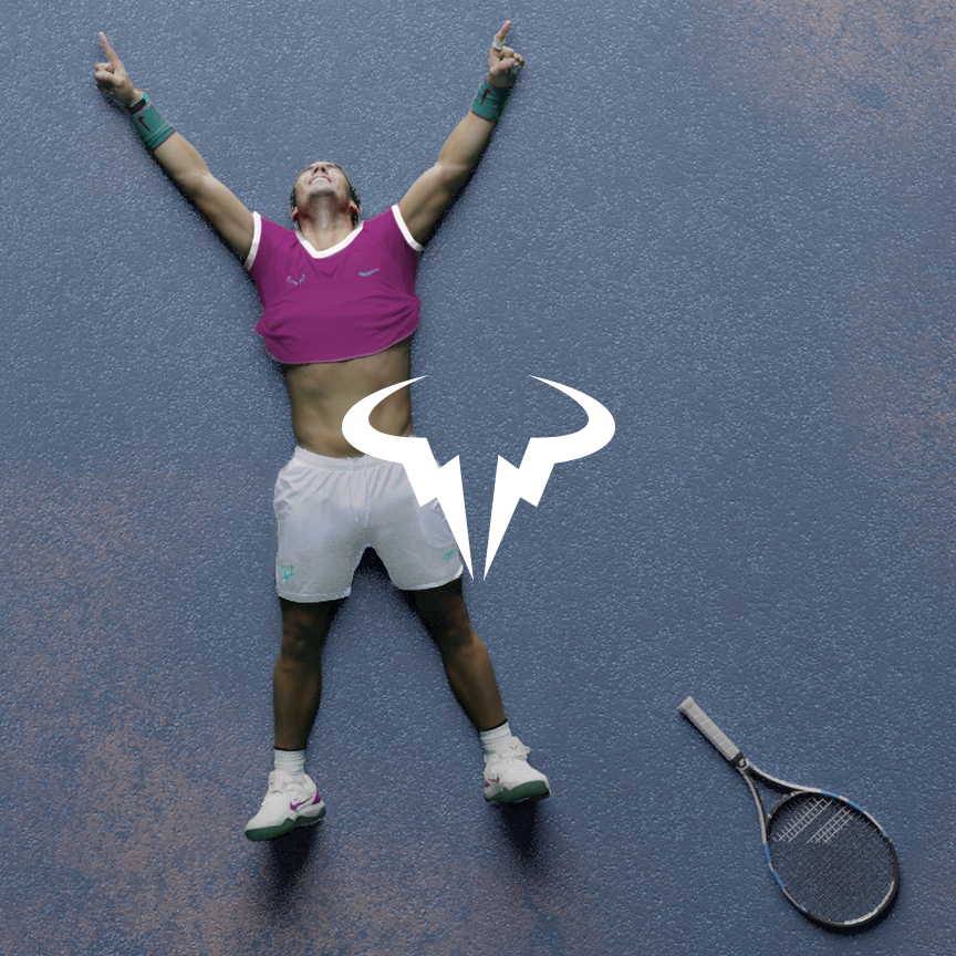 Nike "Advantage, Nadal. Today, @rafaelnadal made history by becoming the first tennis player ever to reach 21 Majors. has been on a relentless journey to clinch this historic