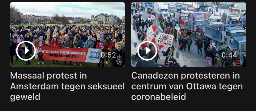 egbertkrop's tweet photo. @2_bloempje @NOS @RTLnieuws @telegraaf Dit is hoe onze media rapporteert over Canada, kijk het contrast met het massale 😜 protest ernaast! https://t.co/N7GfZKbyki