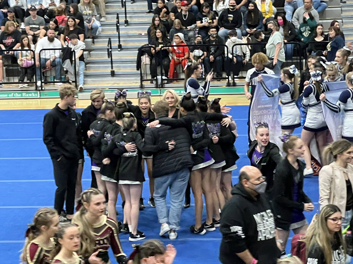 vvhs_cheer's tweet photo. Going to State!! 💜📣🖤 https://t.co/dUlUH0Pcxu