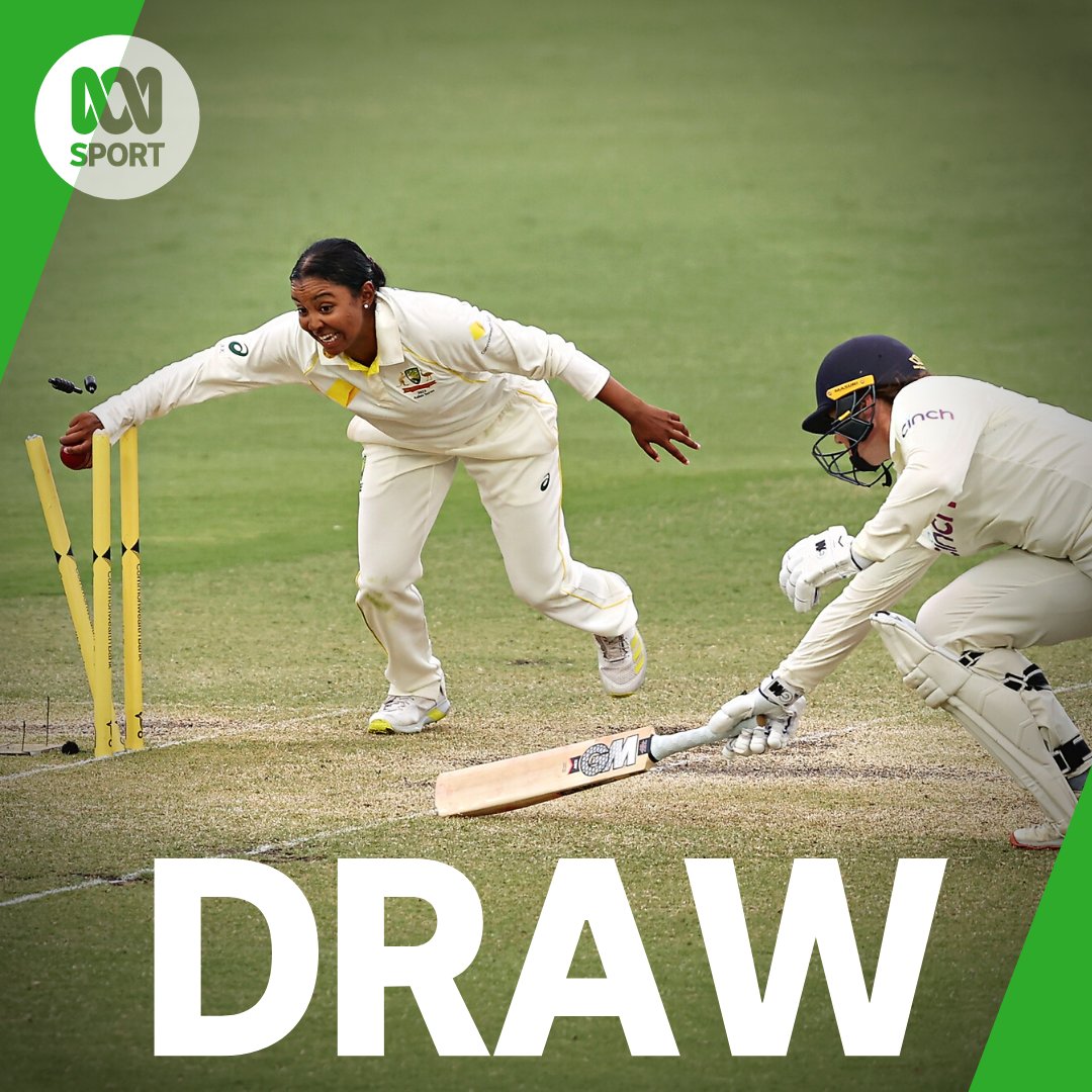 abcsport's tweet photo. 🤯😱 What a game of Test cricket!

Literally all four results were on the cards with three overs left, and if you're asking for more than that from your cricket then you're tough to please. Simply amazing.

📝 Follow our live blog here: https://t.co/bAxIsmWFdo https://t.co/MUeIY8qViD