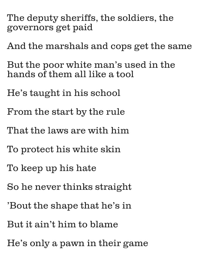 scriobh's tweet photo. For those of you who think I post too much Bob Dylan stuff or too much anti-racism stuff, here's a little bit of both. #OnlyAPawnInTheirGame #BobDylan https://t.co/zzHB9lkiAH
