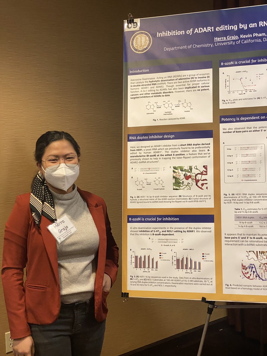 Achievement unlocked. First time presenting my research in an international setting. It was an honor to meet and talk about my work with some pioneers and experts in the base editing field and hear about some really cool science! #Deaminet2022