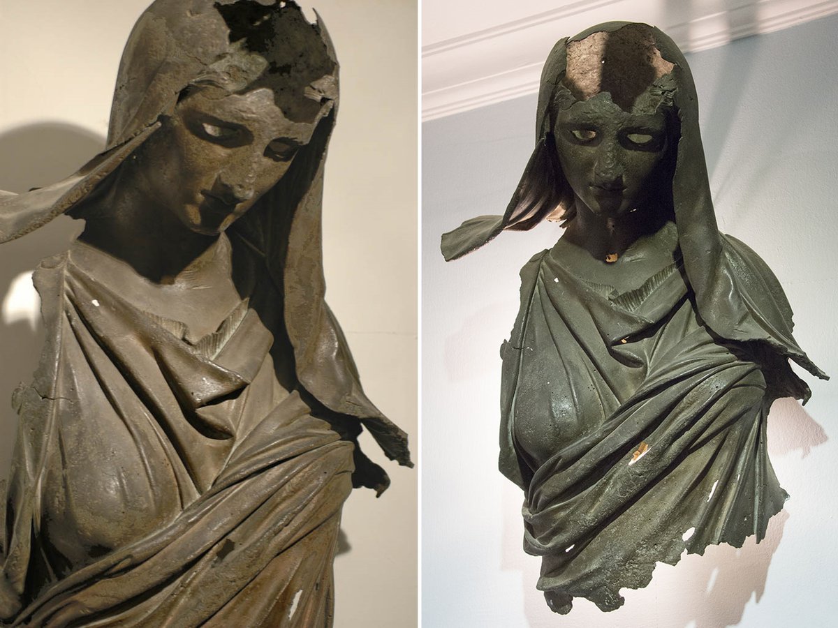 Head of Demeter from classical period, 350 BC. Now on display at the Izmir Archaelogy Museum, Turkey.