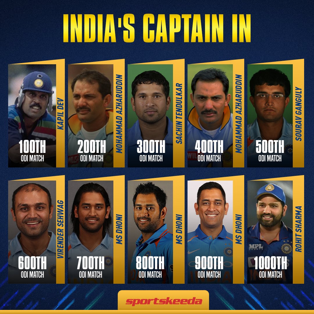 Sportskeeda's tweet photo. Rohit Sharma will be leading the Indian team in the 1000th ODI against West Indies 💥

#India #WestIndies #INDvWI https://t.co/DZiIgpMAtP