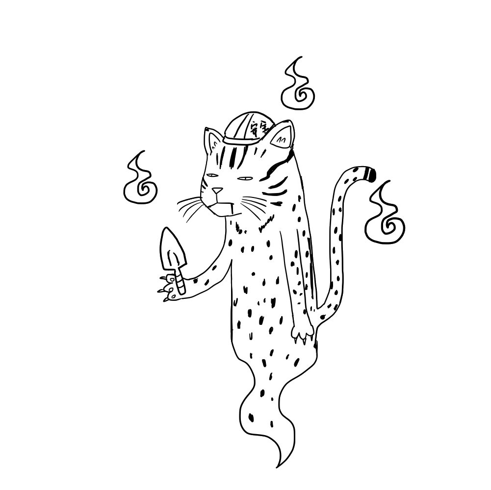 This leopard cat tripped and fell down the sewer because it was too lazy to tie its shoelaces.

It didn’t behave well when it is alive. 
It is now doomed to hell, digging sewers with a small shovel everyday.