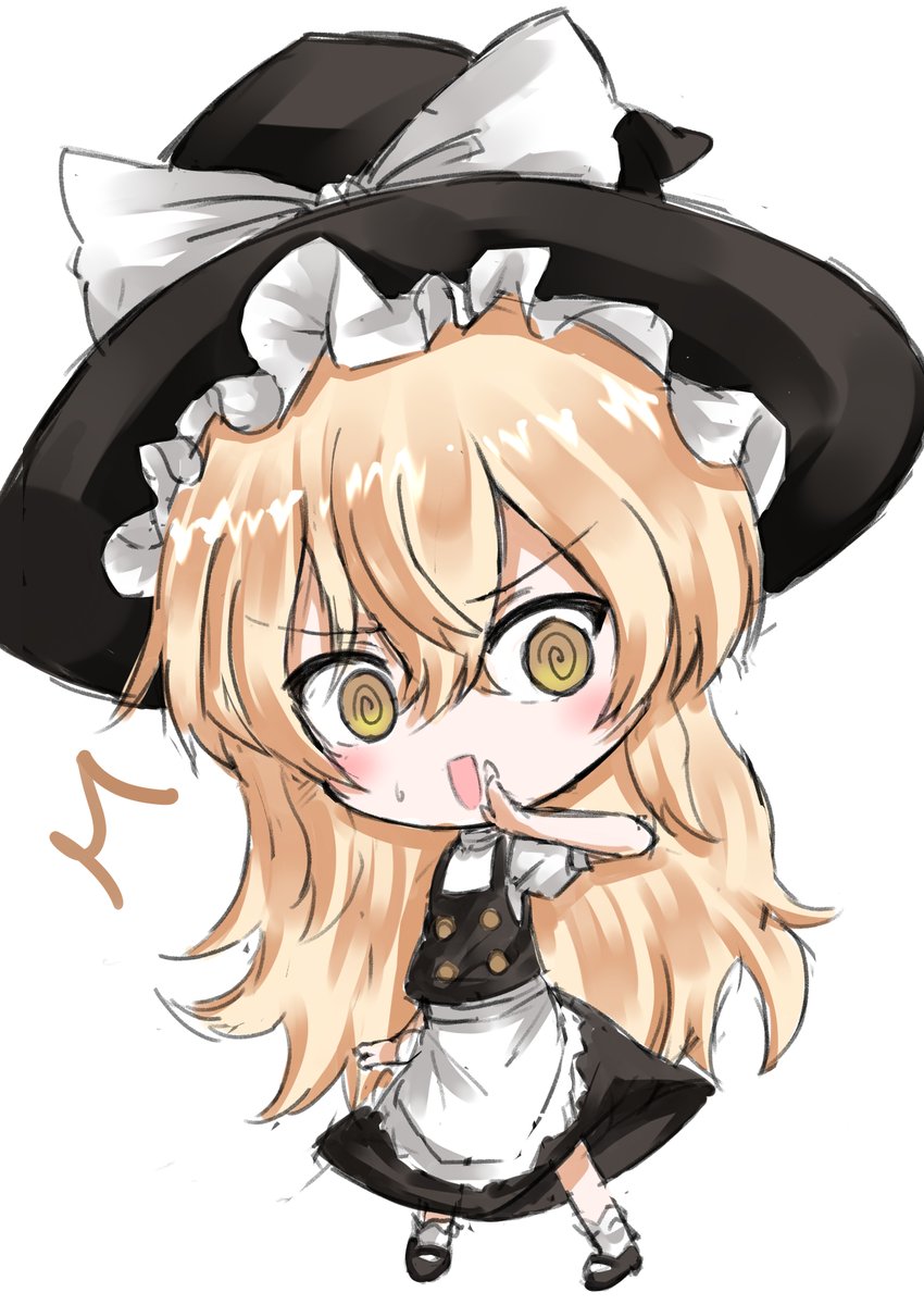 霧雨魔理沙 「お目目グルグル魔理沙 」|加陽きら(かびきら)🍣春例大祭「く03a」のイラスト