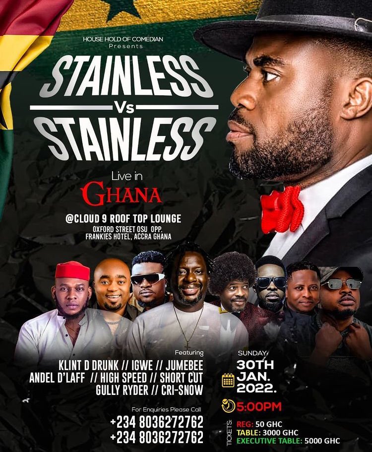 VJTeemee's tweet photo. Hello ACCRA GHANA 🇬🇭 
I am so sorry I would Not be able to attend Stainless vs stainless 15 years on stage today, due to an impromptu engagement here in Nigeria. 

I’m giving out 20 Free tickets to my people in Ghana who would like to be at the event today. Inbox me https://t.co/rmBcEBoezK