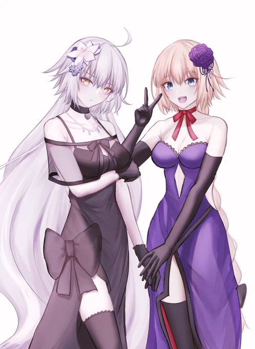 ドレス交換じゃんぬ🖤💜   #fgo 