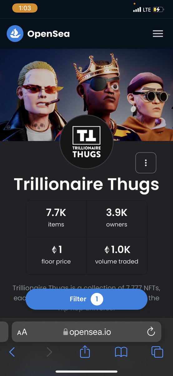 OfficialPaulyP_'s tweet photo. Y’all missing out we just broke 1eth within 24 hours let’s go !!! #Trillionairethugs @TThugsNFT @whale_alert @BandManKevo @RaritySniperNFT @elonmusk @CozomoMedici @garyvee @LoganPaul @justinbieber @Barthazian @tailopez @DjPuzaTGK @alexmoss https://t.co/rx2dfzHnvU