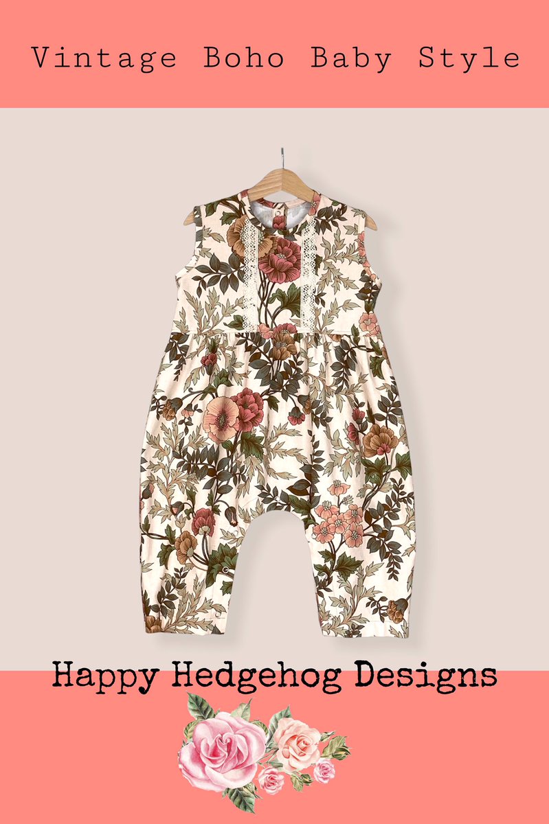 Good morning all <a href="/UKGiftHour/">UKGiftAM</a> 
Sadly I don’t have much of this gorgeous vintage fabric left now 😔 &amp; probably only enough to make one more romper. This style looks particularly cute on little ones 😍

#UKGiftAM #UKGiftHour #handmade #giftfinder 

thebritishcrafthouse.co.uk/product/sleeve…