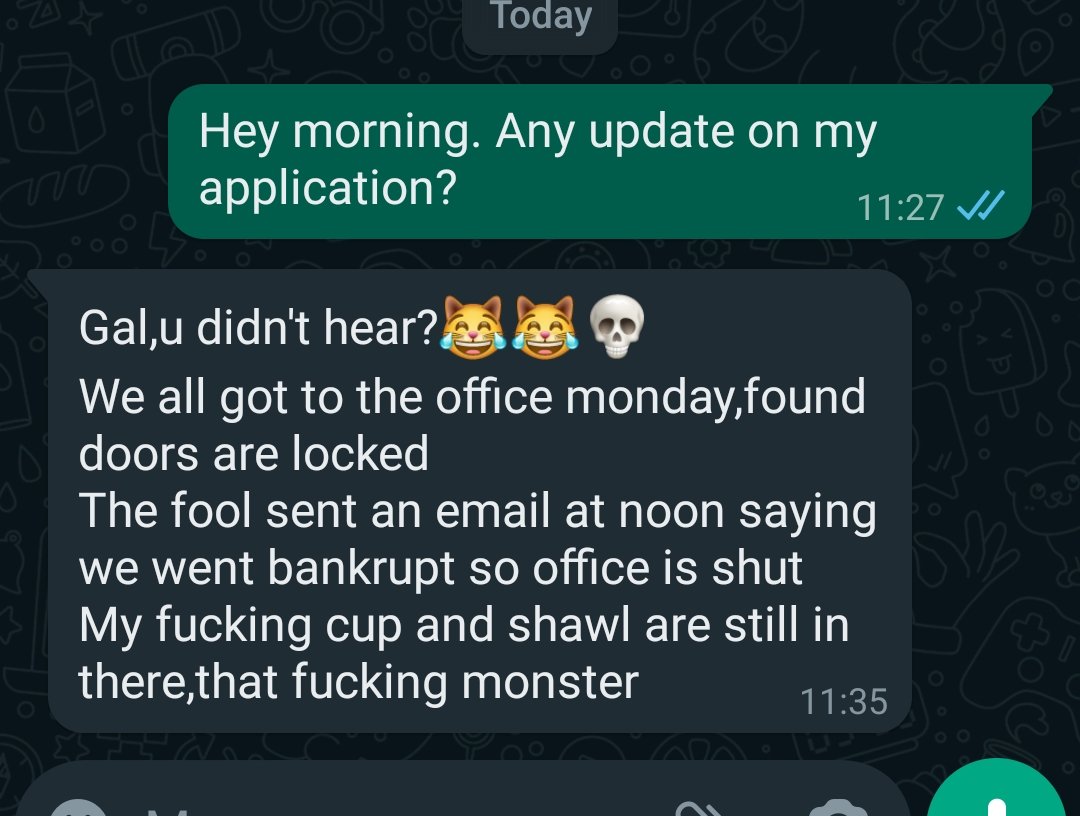 I always say apply everywhere and anywhere, but what kind of company is this I applied to surely? 😂😂😂😭😭😭😭
I can't believe it, is this even legal?