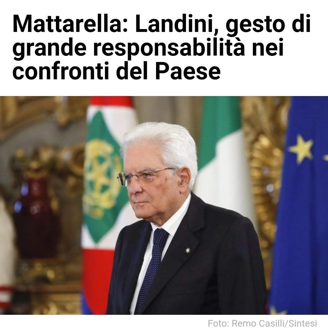 #Landini: "da #Mattarella gesto di grande responsabilità nei confronti del Paese". Con lui al #Quirinale i valori della  Costituzione, #lavoro, diritti, democrazia, giustizia sociale, continueranno a essere presidiati. facebook.com/75156169490976… <a href="/collettiva_news/">Collettiva</a>  <a href="/cgilnazionale/">CGIL Nazionale</a>