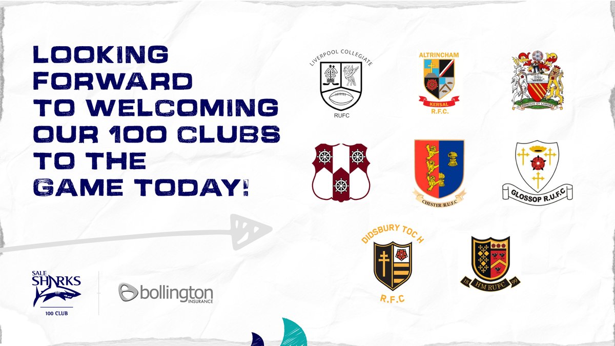 𝗔 𝗕𝗜𝗚 𝗪𝗘𝗟𝗖𝗢𝗠𝗘 𝗧𝗢 𝗧𝗛𝗘 𝟭𝟬𝟬 𝗖𝗟𝗨𝗕𝗦 👋

We're looking forward to seeing you all at the stadium later!

<a href="/LC_RUFC/">Liverpool Collegiate</a> <a href="/RUFCChester/">Chester Rugby</a> <a href="/HMRUFC_OFFICIAL/">Heaton Moor Rugby 125 Years</a> @orrufc <a href="/DidsburyRugby/">Didsbury Toc H Rugby</a> <a href="/GlossopRUFC/">GlossopRUFC</a> <a href="/ManchesterRugby/">ManchesterRugbyClub</a> <a href="/AltrinchamRFC/">Altrincham Kersal RFC</a>