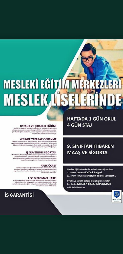 AksuMtal's tweet photo. 📌 Gelecek Mesleki Eğitimde

@tcmeb @nznsener @antalyamem07 @huseyiner07 @aksuilcemem07 @hoplar_yakup https://t.co/zYllSw8ikk