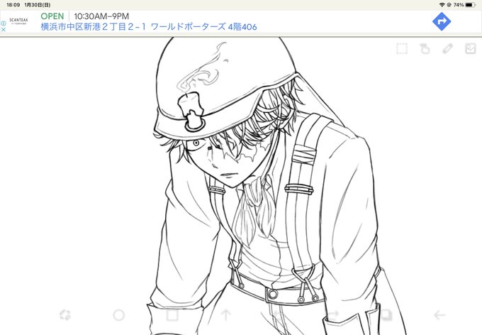 不穏なノトキャン描くのを試みてる 