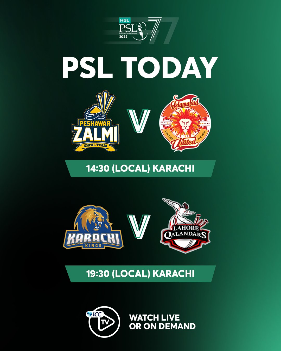 live cricket match today psl 2022