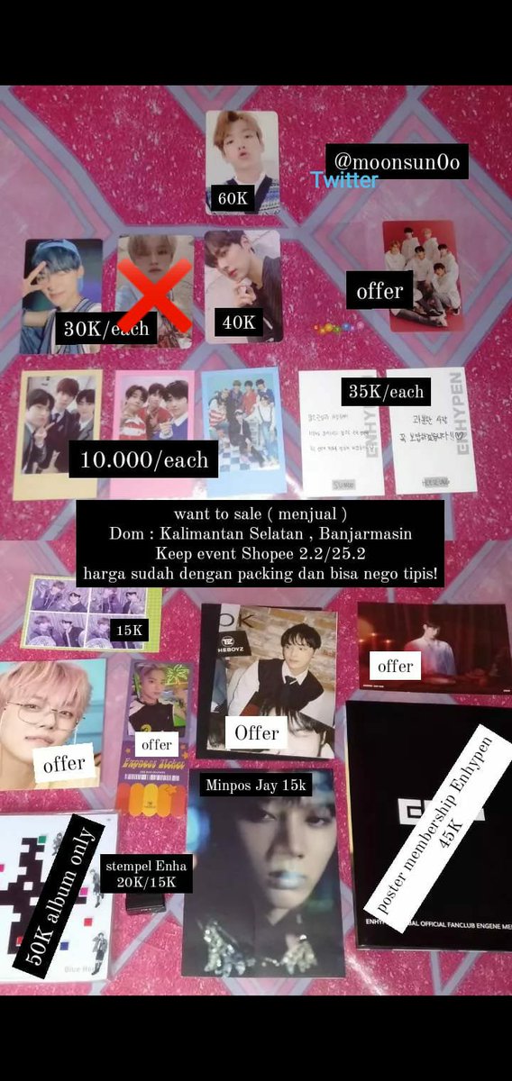 moonsun0o's tweet photo. @sellkpopfess minat bisa DM aja ya kak
thankyouu https://t.co/IaQyH8GEPJ
