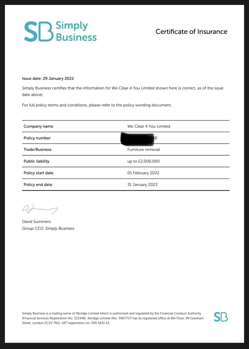 And so it’s official! Don’t choose the cowboys! We are fully insured and covered for goods in transit and public liability damages/injuries! #movetherightway #trustIntheprofessionals #mercedessprinter #3daystogo