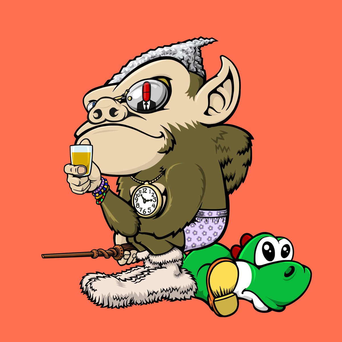 Alcohol may not be the answer 🙈 even though according to chemistry it is a solution, but it sure helps forget the question! 🍺🙊

#WiseDrunkMunky #NFTs #Grumpy #BSC #Solana #Polygon #Ethereum