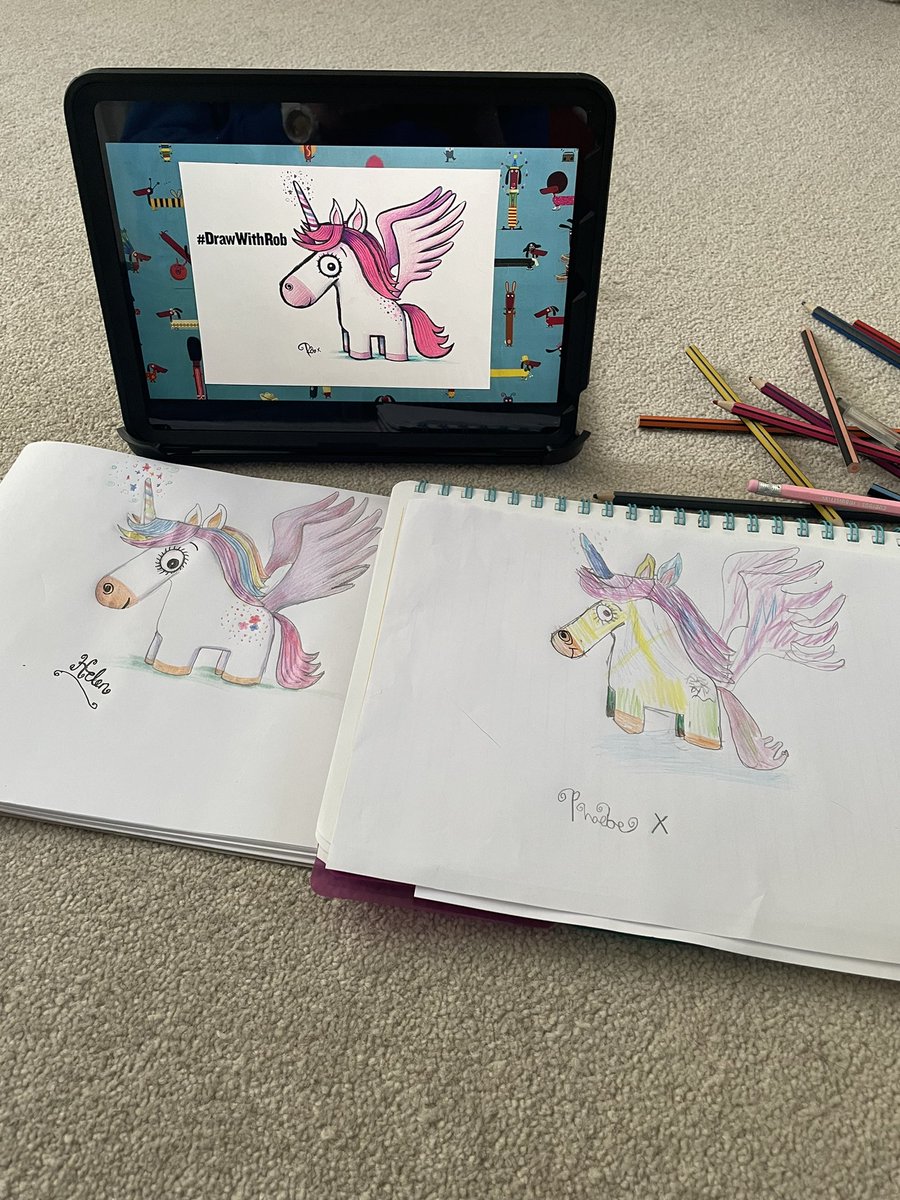 CylonTrickster's tweet photo. #DrawWithRob 
The 6 year old’s first attempt at a #DrawWithRob video. She did a fab job! https://t.co/KjtjkjZjqe