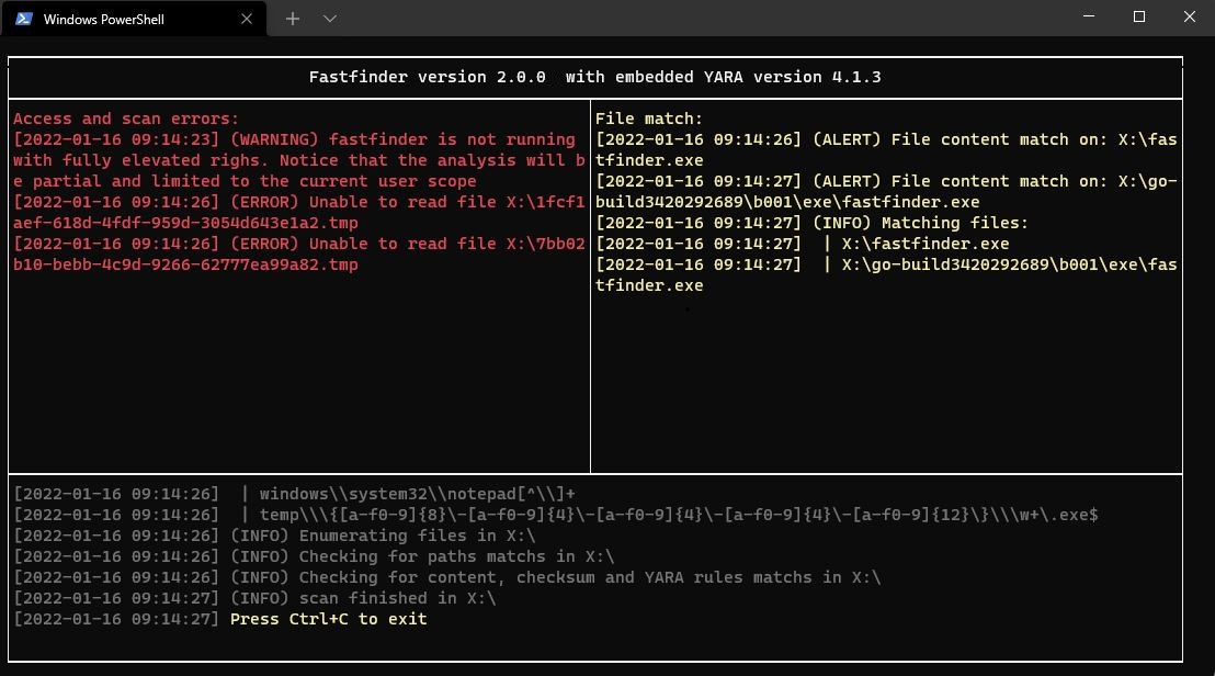 codeyourweb's tweet image. #Fastfinder v2.0.0 just released! cross-platform #DFIR #IOC / #YARA file finder. Now with triage mode, logger, enhanced UI and linux/windows builder to deploy this awesome scanner on every host (even with ciphered rules and config file)
github.com/codeyourweb/fa…