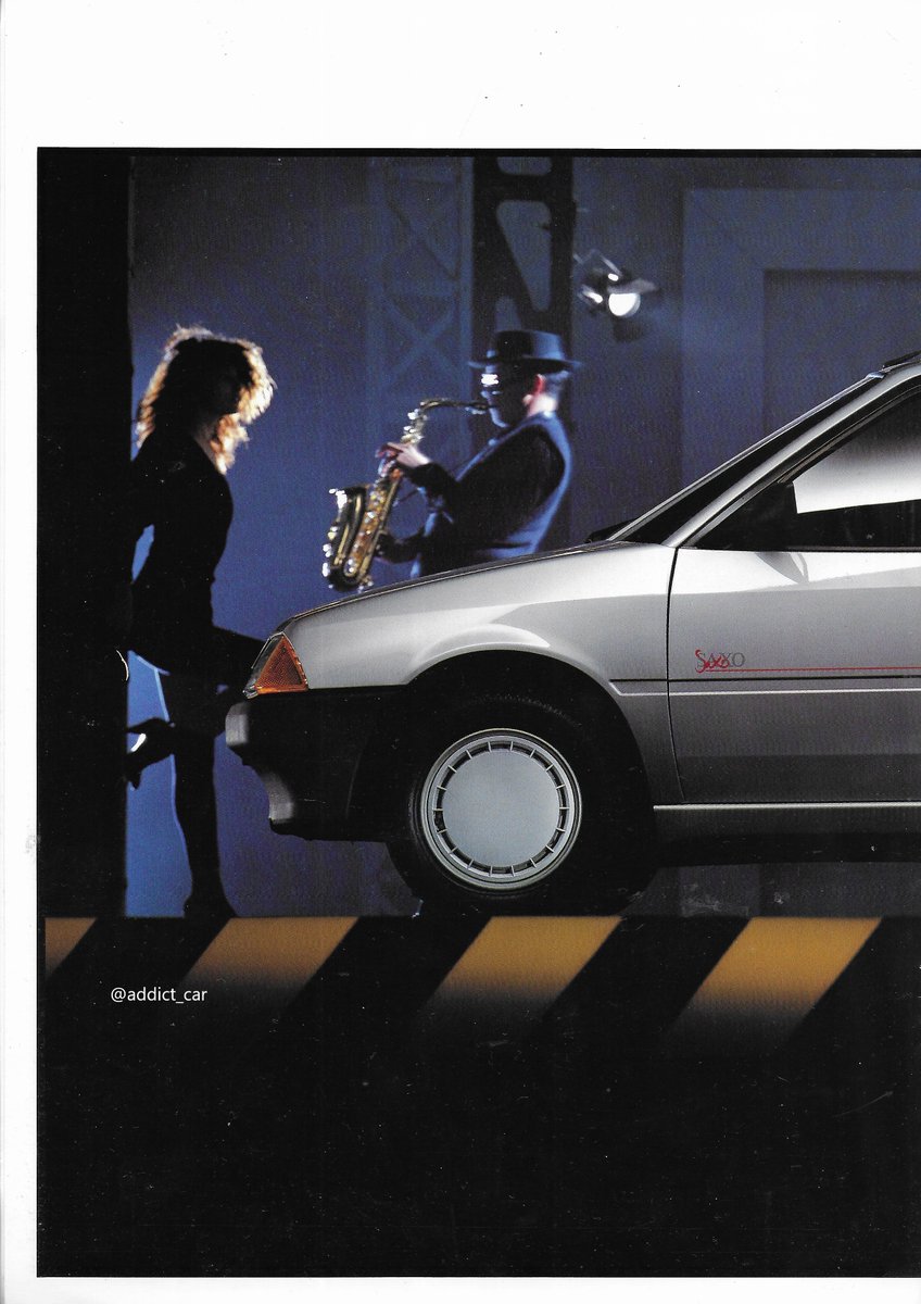 addict_car's tweet photo. The Citroën AX Saxo used the 55bhp 1124cc engine and featured 'gris cristal' paintwork with an understated red stripe and logo. Inevitably this 5-door version was also available alongside the 3-door. https://t.co/caqBOg57O4