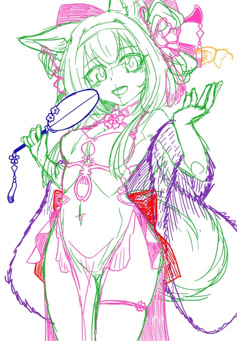 描き進んだ花月ちゃん
#アズールレーン 