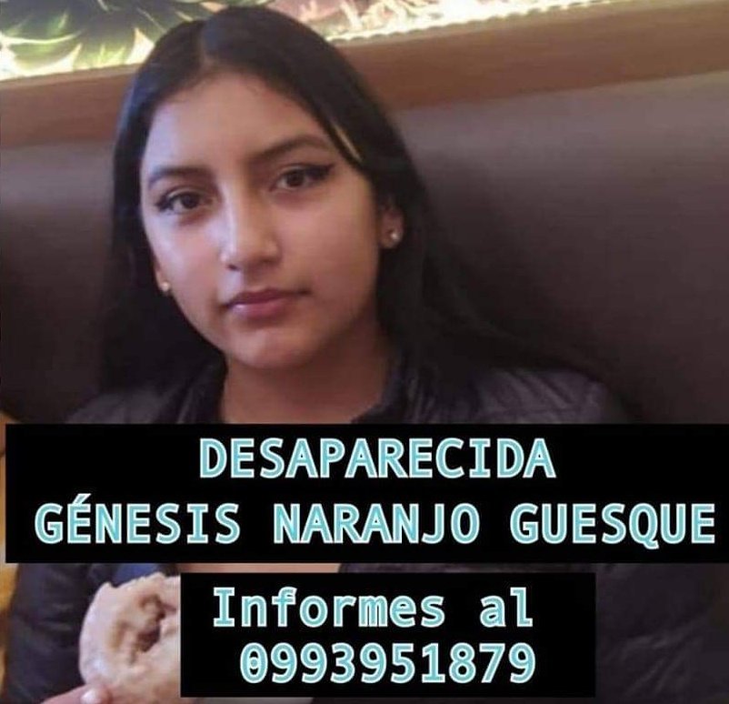 SoloNoticias593's tweet photo. #URGENTE_CUENCA.  
Por favor salió de su casa desde las 14:00, cualquier dato que sepan de ella, comunicarse URGENTE a los télefonos: 0993951879 o  0997558917. @Lipalava @RAMIROLOJANOL @tomebamba @QuejasCuenca @LA1001FM @fernandezvozoff @POLICIA101AZUAY @PJAZUAY https://t.co/sf3Lgx12lo