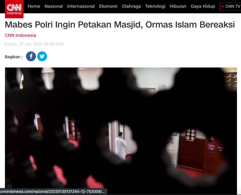 FajarGin98's tweet photo. Nah!
Akhirnya Keinginan Rakyat di Fasilitasi Oleh Polri,
Seteah Sekian Lama Kita Merasakan Masjid Mulai di Salahgunakan!

Bukan Mendalami Agama,
Tapi Mencari Dukungan Untuk Manuver Politik Hingga Membenci Orang Lain! https://t.co/5aGjyfG9nk