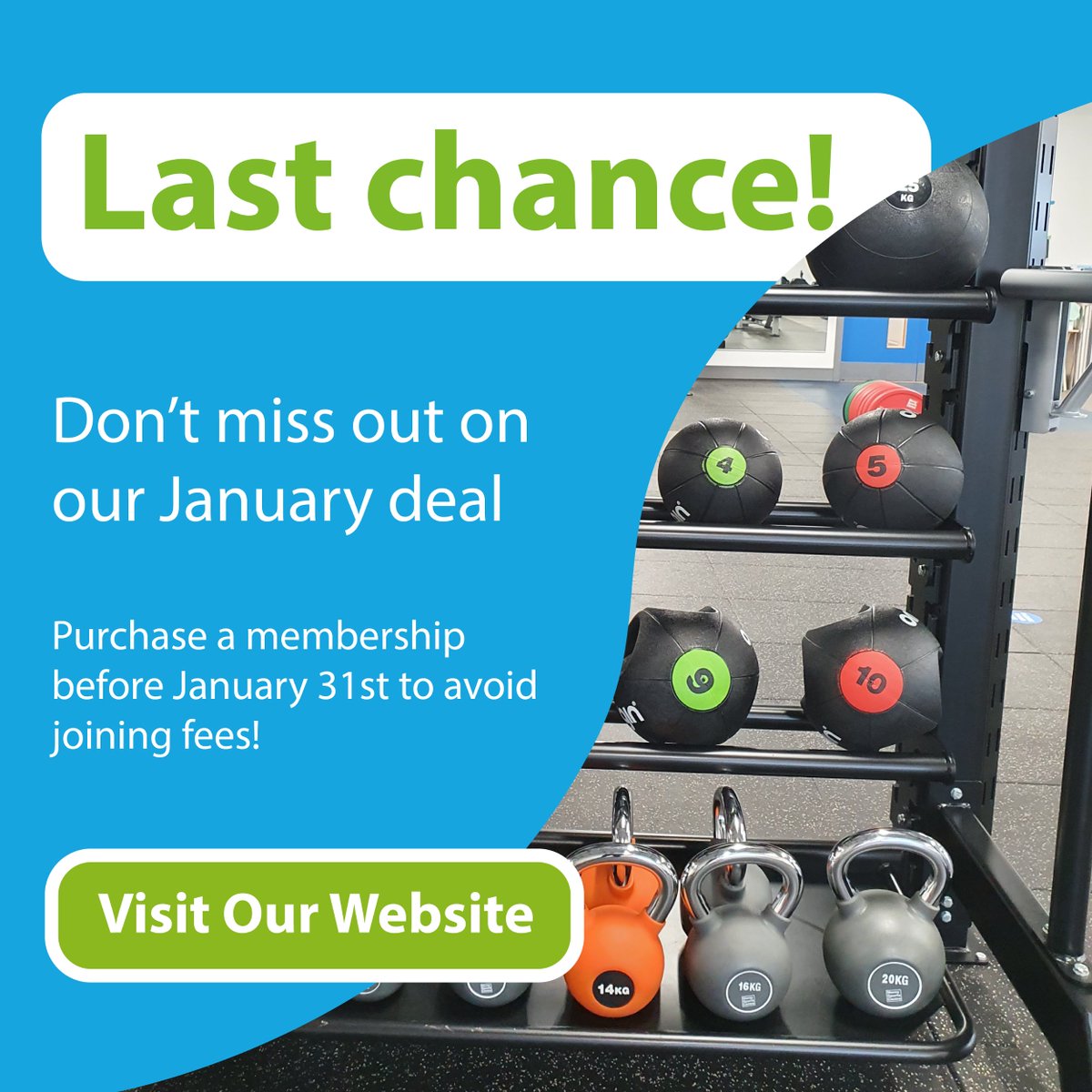 *TODAY AND TOMORROW ONLY*

For Monthly Memberships: No Joining Fee and the remaining days of January for free.

For Annual Memberships, get 12 months for the price of 9 months (just £297!)

That's a total saving of £99 on a year’s membership.

Don't delay, sign up today!