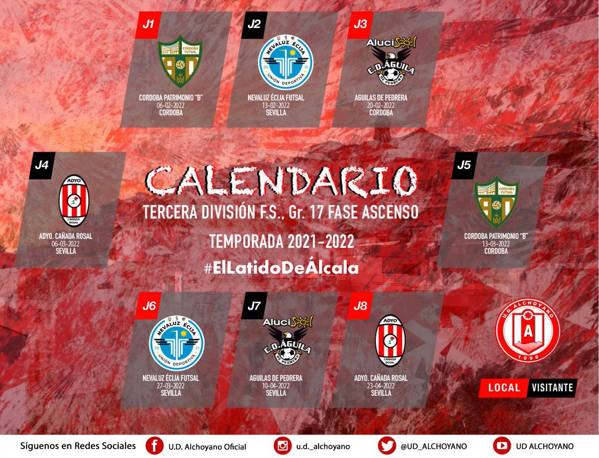 UD_ALCHOYANO's tweet photo. 🗓 La Fase de Ascenso a 2ªB empieza la próxima semana en casa ante un duro rival como es el filial del Cordoba Patrimonio de la Humanidad de 1ª División. https://t.co/0GeqVabm8P