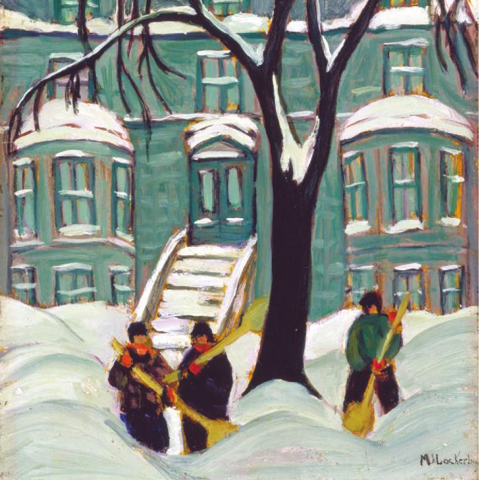 In this quintessential Montreal winter scene, #BeaverHallGroup member #MabelLockerby (1882–1976) captures the heartwarming, familiar sight of neighbours helping each other shovel the snow after a storm. Lockerby is best known for her richly coloured landscapes and portraits.
