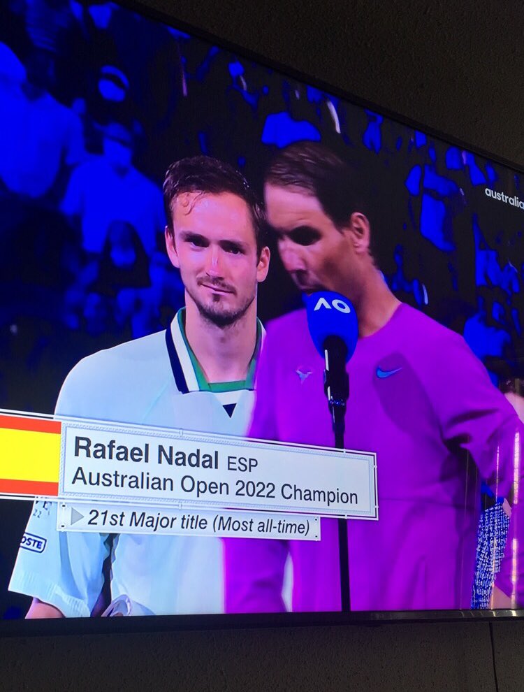 MoneyGameSports's tweet photo. #Congratulations 🎉 @RafaelNadal 💪🏽 #Winning #Year2022 @AustralianOpen 🎾
#awalceo #MoneyGameSports
#RafaNadal #AustralianOpen https://t.co/WbrTyEXSS3