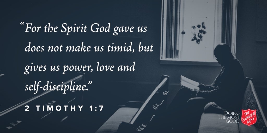 For the Spirit God gave us does not make us timid, but gives us power, love, and self-discipline. 2 Timothy 1:7 #sundayinpirational