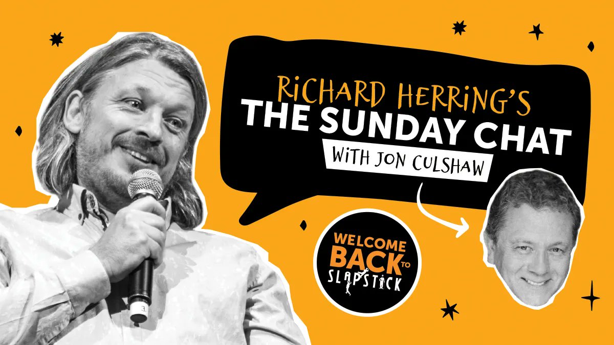 SlapstickFest's tweet photo. We are heading over to the beautiful @stgeorgesbris for @Herring1967's The Sunday Chat w/@jonculshaw. If you are an avid listener of Richard's award-winning podcast, you will know that he often pries the most hilarious &amp; surprising stories from his guests. https://t.co/DFxBOnlkaE https://t.co/9WP9I9o78E