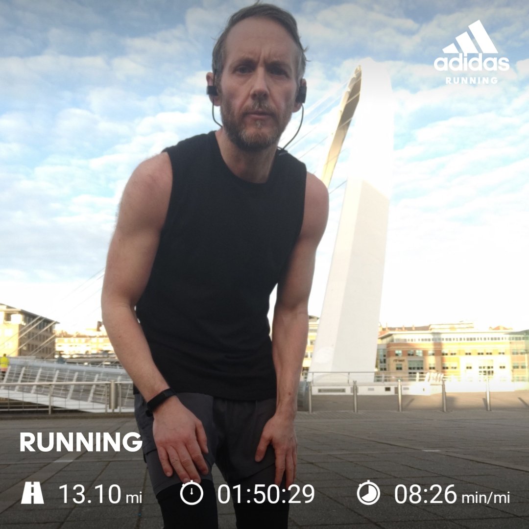 Been a while since I was out before sunrise. Up at 0630 to get out for 7am. Mainly to avoid the opening of the Quayside Market. Forgot how much I love a run during sunrise. #runner #halfmarathon #runningismytherapy #runninglife #runchat #runchatuk