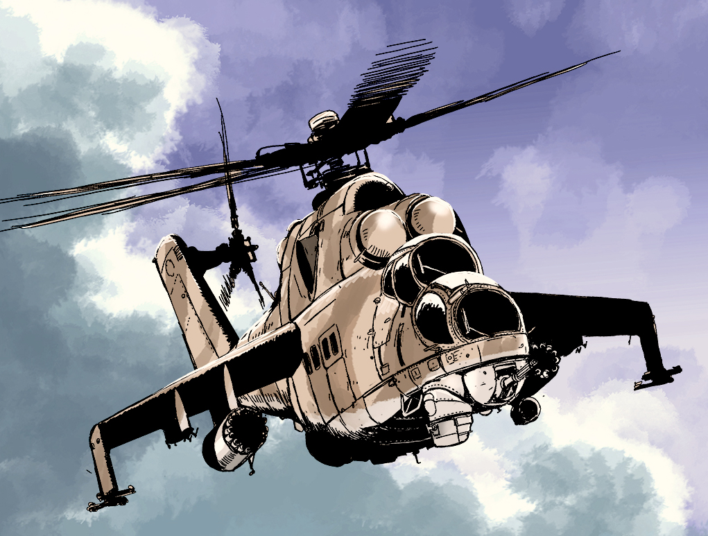 「Mi-24 hind 」|松田重工　コミティア144-と48bのイラスト